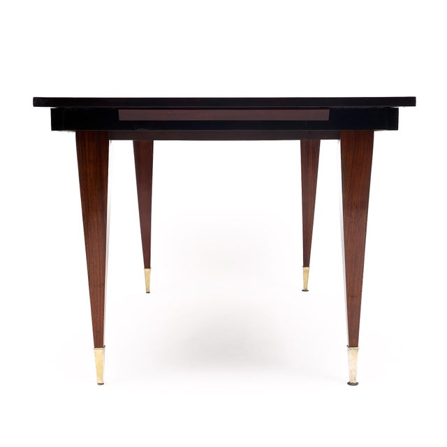 Brown Macassar of Ebony Vintage Dining Table For Sale - Image 8 of 9