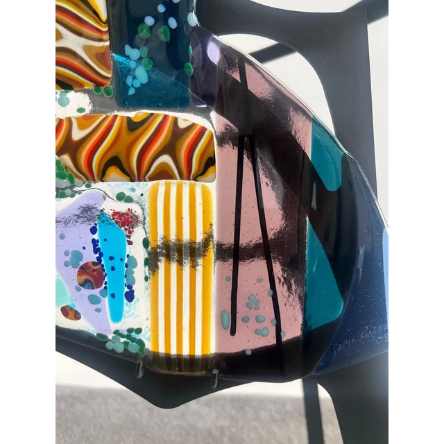 Sabra Richards Art Glass & Steel Sculptural Console Table, Signed & Dated 2008 For Sale - Image 13 of 18