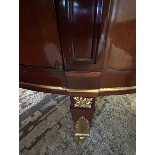 Mahogany Demilune Cabinet by Kindel For Sale - Image 12 of 14