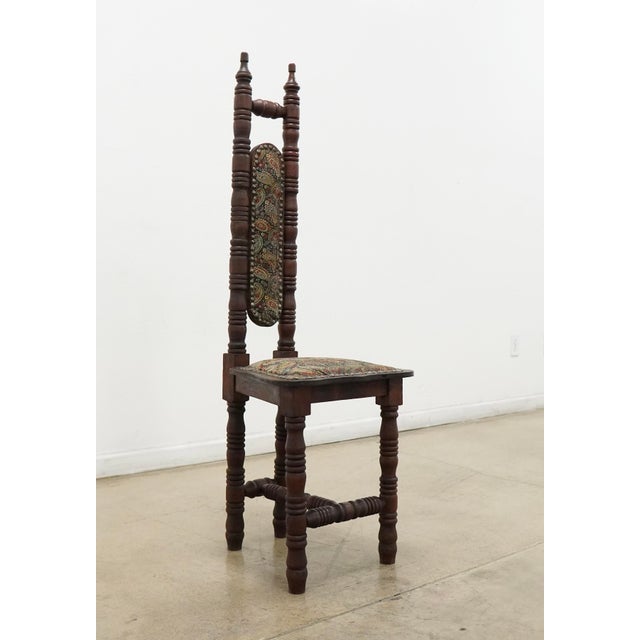 Vintage European-Inspired Turned Wood Accent Chair For Sale - Image 4 of 15