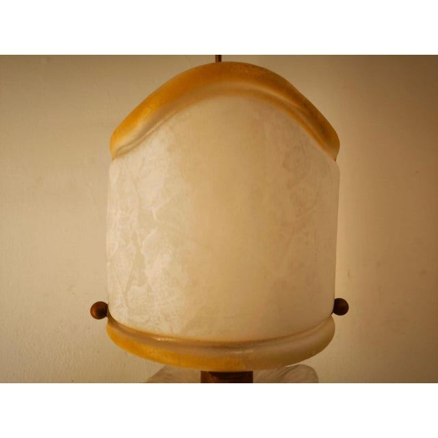 Wrought Iron Wall Light with Glass Fan, in Flawless conditions. Designed 1980 to 1989 Up to 250V (Europe/UK Standard).The...