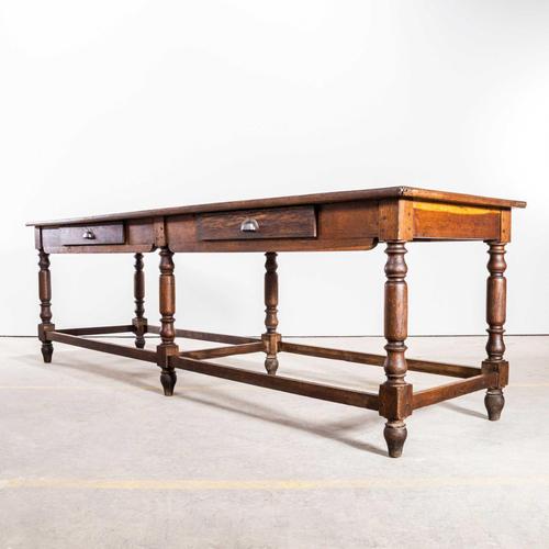 Vintage French Chateau Hall Table with Original Oak Scrubbed Top, 1920s For Sale - Image 12 of 12
