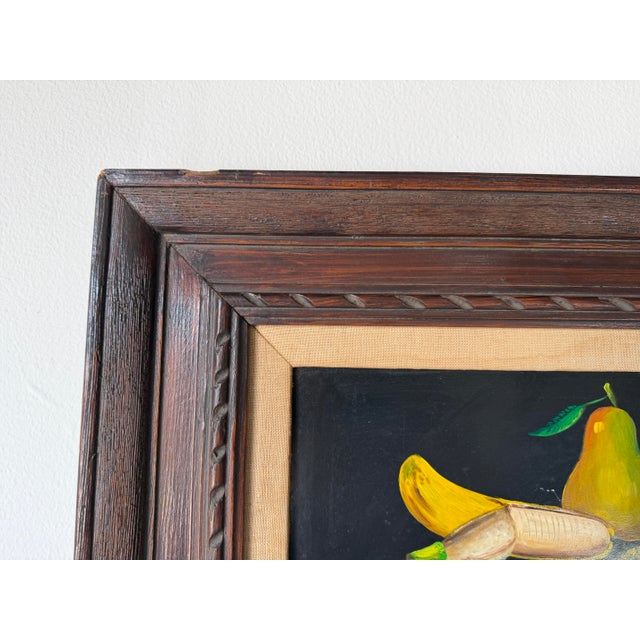 Wood 1970s Vintage Desan Still Life Oil on Masonite Painting – Framed For Sale - Image 7 of 12