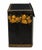 Vintage Black & Gold Floral Toleware 3-Piece Desk Set For Sale - Image 4 of 7