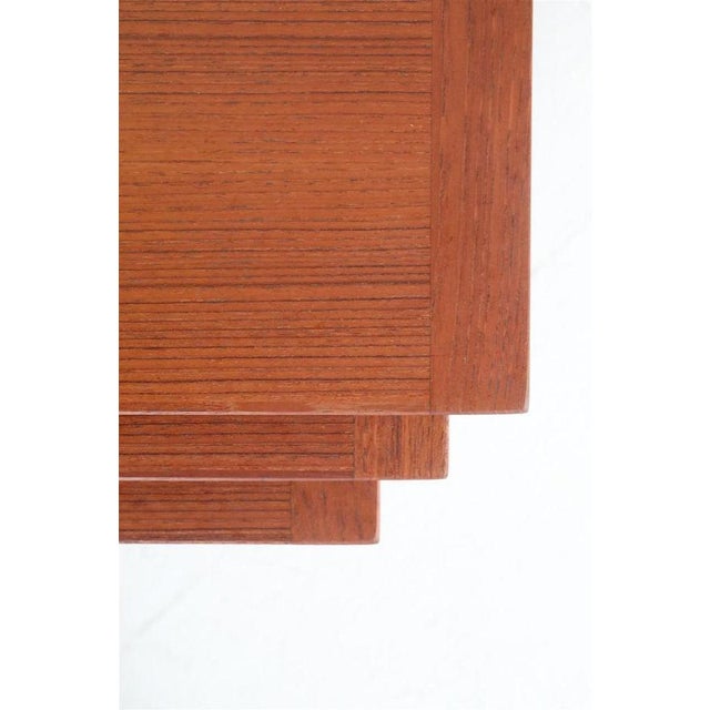 Danish Modern Minimalist Model #253 Nesting Tables in Teak, 1960s, Set of 3 For Sale - Image 6 of 10