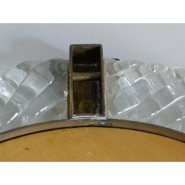 Vintage Italian Round Murano Glass Treccia Mirror by Carlo Scarpa for Venini, 1950s For Sale - Image 10 of 13