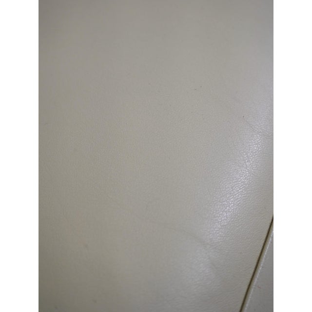 Pair Creme Color Leather Chesterfield Chairs For Sale - Image 12 of 18