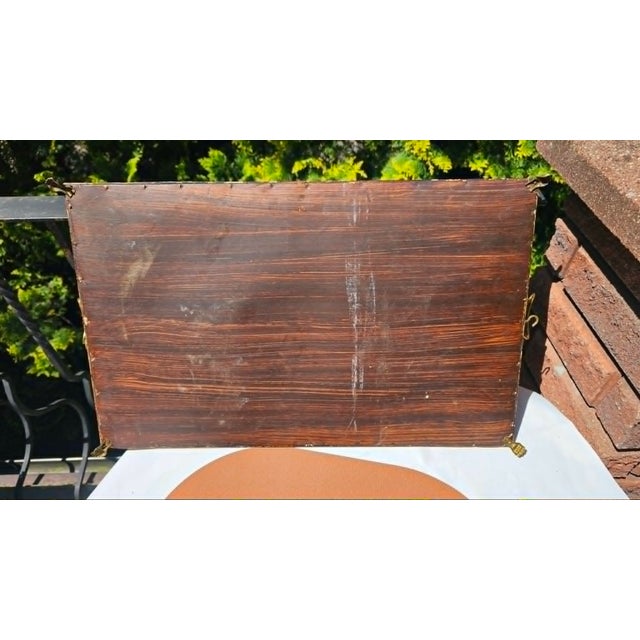 Art Deco Wooden Tray with Embroidered Lion Paws, 1920s For Sale - Image 6 of 7
