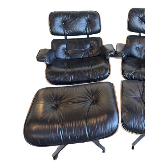 1977 Ray and Charles Eames for Herman Miller Lounge Chair and Ottoman #670 & 671 For Sale