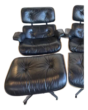 1977 Ray and Charles Eames for Herman Miller Lounge Chair and Ottoman #670 & 671