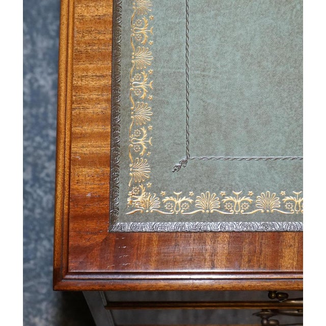 Bevan Funnell Filling Cabinet in Sage Blue Leather For Sale - Image 13 of 18