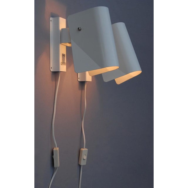 Wall Lamps by Börge Lindau & Bo Lindekrantz for Zero Light Co, 1980s, Set of 2 For Sale - Image 4 of 14