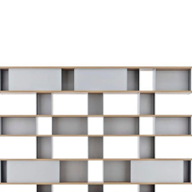 Nuage Shelving Unit in Wood and Aluminium by Charlotte Perriand for Cassina For Sale - Image 3 of 7