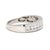 Modern 0.50ctw Three Row Diamond Band Ring, 14k White Gold, Ring Size 6 For Sale - Image 3 of 7