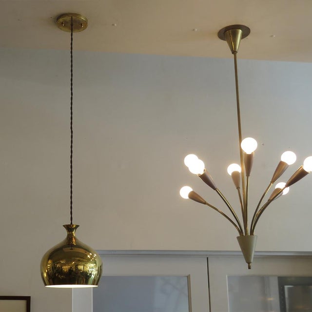 Brass Pendant Lights by Helge Zimdal for Falkenbergs Belysning, 1960 For Sale - Image 10 of 11
