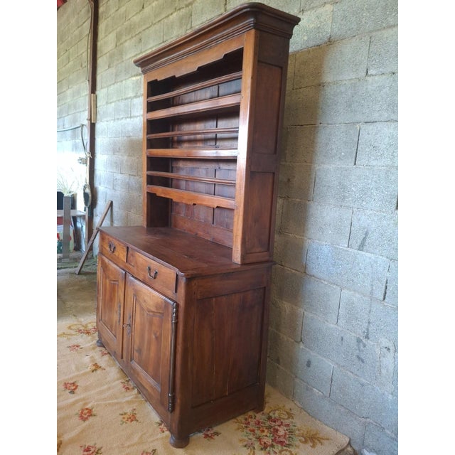 Large 2-Piece Fruitwood Sideboard in 18th-Century Provincial Style For Sale - Image 5 of 6
