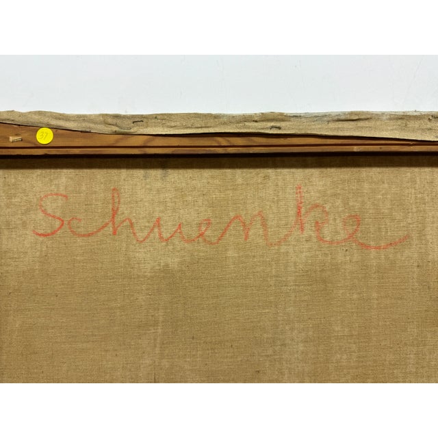 Late 20th Century Schuenke, 1950's Portrait Painting For Sale - Image 5 of 5