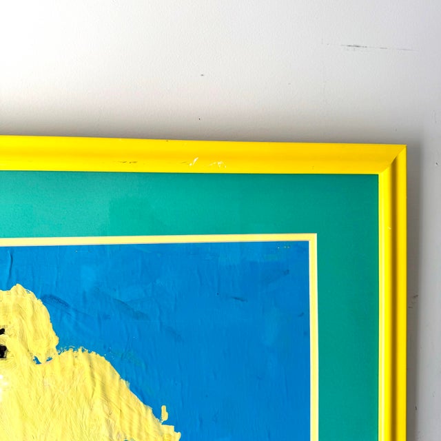 1990s Yellow Dog Painting For Sale - Image 4 of 5