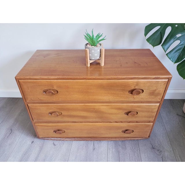 Ercol Mid-Century Modern Windsor Chest of Drawers in Elm, 1960s For Sale - Image 4 of 18