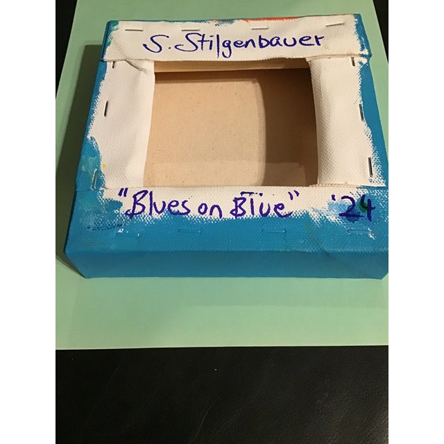 Acrylic on 6`” by 1.5" by 6” Stretched Canvas. Artist signed on the back side with S. Stilgenbauer (CA Artist Stephen...