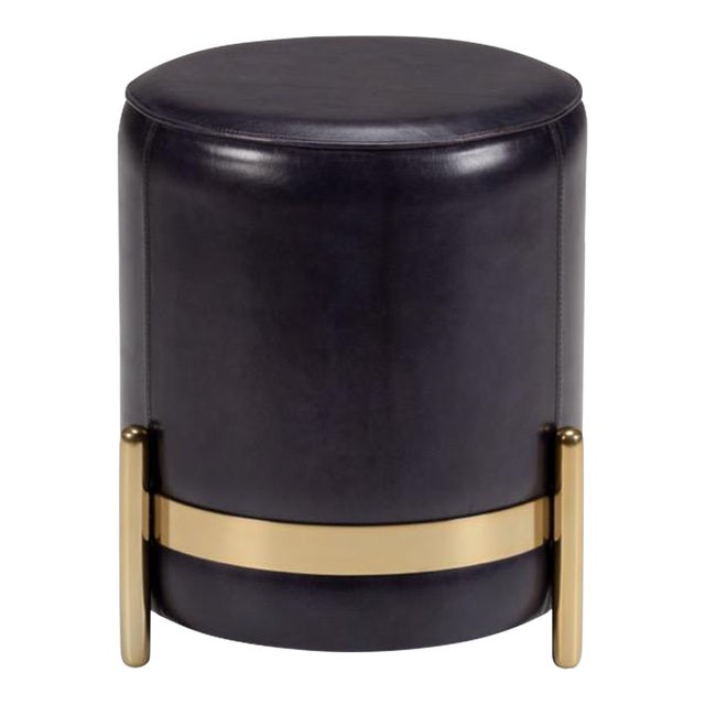 Wildwood Bruce Leather Stool For Sale
