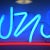 Blue Large Neon Downstairs Sign, 1980s For Sale - Image 8 of 15