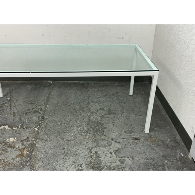 Room & Board Parsons Tempered Glass + Metal Frame Dining Table For Sale - Image 4 of 12