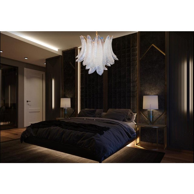 1980s Vintage Italian Murano Glass Chandelier, 1980 For Sale - Image 5 of 18
