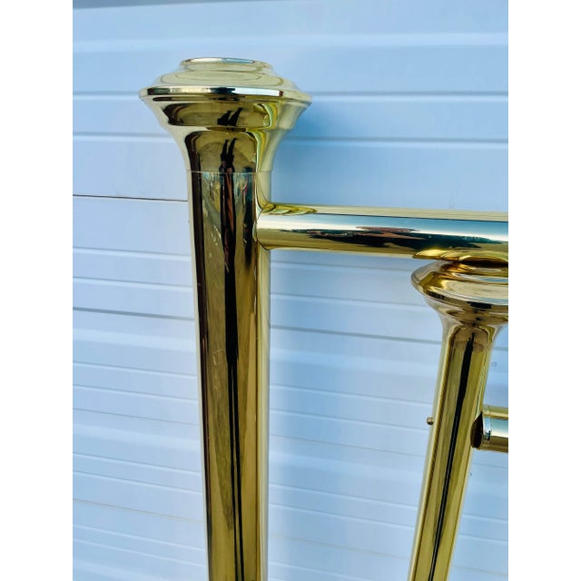 Mid-Century Modern Mid 20th Century Vintage Mid Century Modern Brass Headboard For Sale - Image 3 of 12