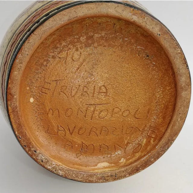 Italian Ceramic Vase by Carla Fossetti for Etruria Montopoli, 1968 For Sale - Image 10 of 11