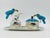 Mexican 1960s Fajardo Taxco Silver Plate Brass Lapis Toucan Creamer Sugar Tray Set - 3pcs For Sale - Image 3 of 18