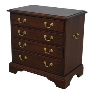 Cresent Mahogany 4 Drawer Chairside Chest For Sale