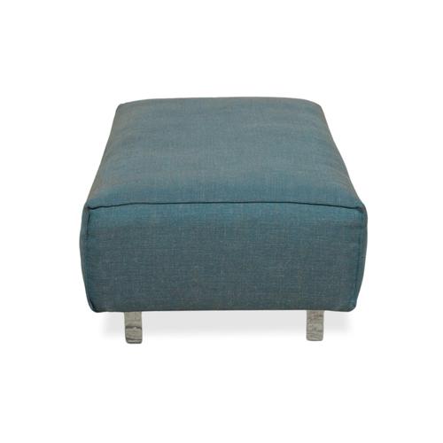 Grata Ottoman in Petrol Blue Fabric from Rolf Benz For Sale - Image 6 of 7