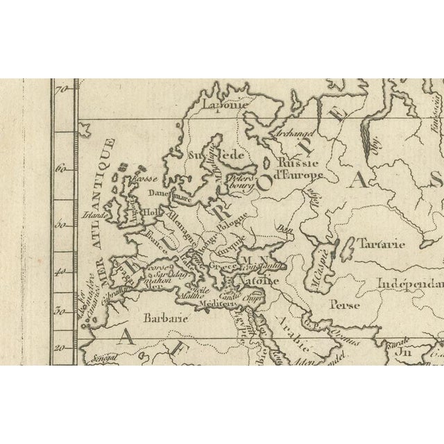 General World Planisphere for Navigation and Trade by Bonne, 1780 For Sale - Image 9 of 10