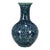 Vintage Chinese Celadon Ground Blue & White "Lotus Scroll" Vase, Yongzheng Mark For Sale