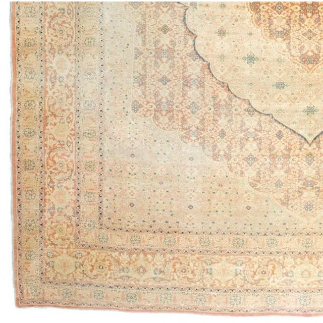 Late 19th Century Fine Persian Haji Jalili Tabriz Rug 9’11” X 11’9” For Sale - Image 4 of 5