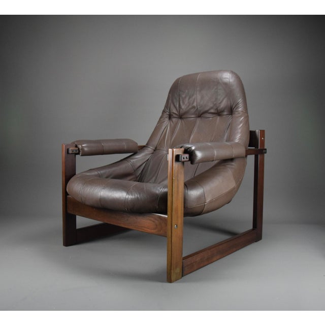 Brown Mid-Century Modern MP-91 Lounge Chair by Percival Lafer, 1970s For Sale - Image 8 of 16