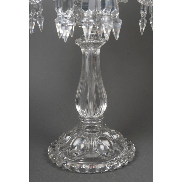 19th Century Napoleon III Crystal Candelabras from Baccarat, Set of 2 For Sale - Image 3 of 5