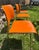 Mid-Century Modern Set of 6 David Rowland 40/4 Chairs Orange Metal Seat Mid Century Stack Chairs Steel Frame For Sale - Image 3 of 15