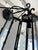 Vintage Iron Lantern Wall Sconces With Glass Seeded Panels - a Pair For Sale - Image 10 of 17