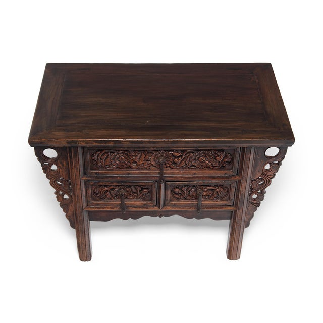Antique Chinese Chrysanthemum Coffer Table, C. 1850 For Sale In Chicago - Image 6 of 8