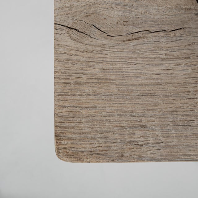 French 19th Century French Bleached Oak Side Table For Sale - Image 3 of 12