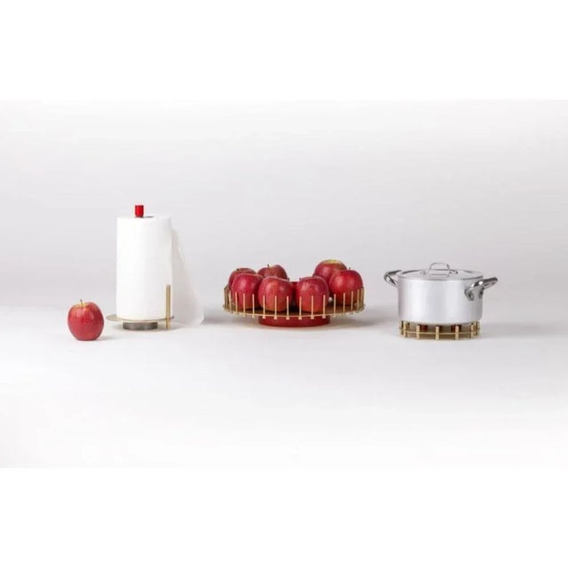 Elementa Trivet with Fruit Holder and Paper Roll Holder by Mingardo, Set of 3 For Sale - Image 10 of 11