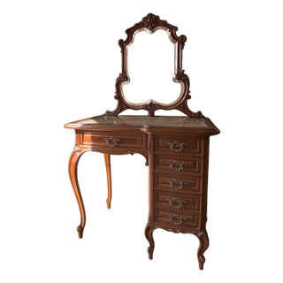 Louis Philippe (Poudreuse) Dressing Table With Mirror, Circa 1825-1835, Pristine. For Sale