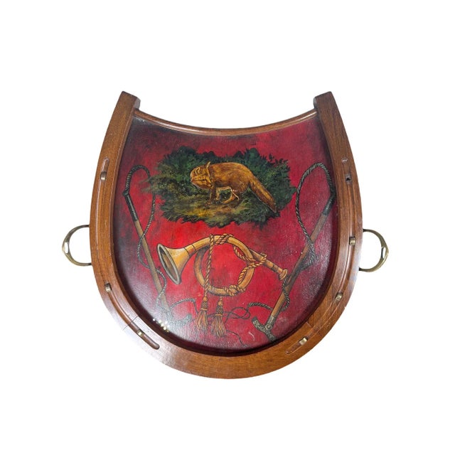 Gothic Early 20th Century Carved Wooden Tray in the Shape of a Horseshoe For Sale - Image 3 of 8