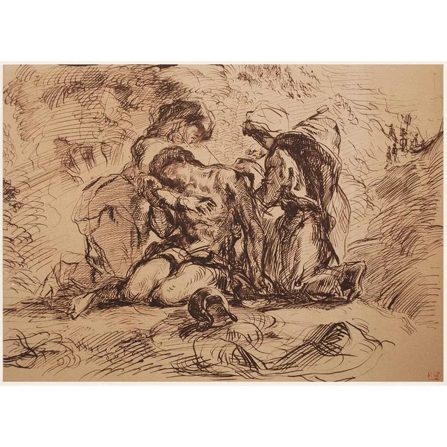 Camel 1959 After Eugene Delacroix "St. Sebastian" Large Vintage Full-Color Print For Sale - Image 8 of 8