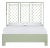 X & Diamond Standard Bed Queen, Celery Green For Sale