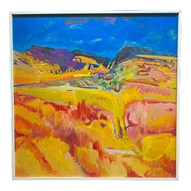 Jean Krille, Landscape 109, Oil on Masonite, 1987 For Sale