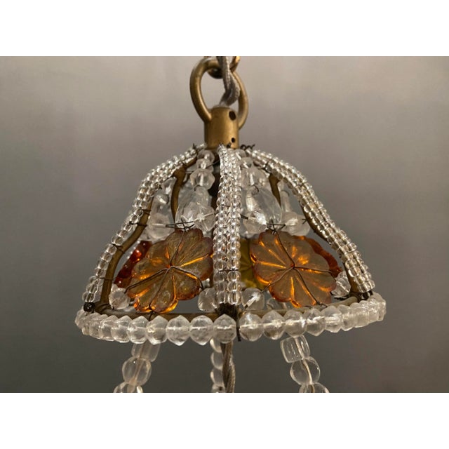 Beaded Crystal Pendant Lamps from Bacci Firenze, 1970s, Set of 2 For Sale - Image 11 of 15