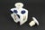 Ceramic 19th C. Old Paris Porcelain Perfume Vanity Bottle Blue & White Flowers & Gold For Sale - Image 7 of 11